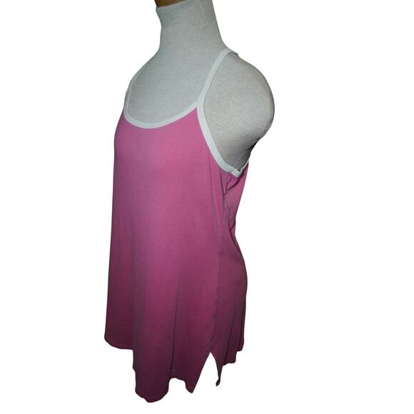 Vintage Y2K Victoria’s Secret Pink White Trim Rhinestone Logo Tank Top Women’s M - Picture 2 of 5